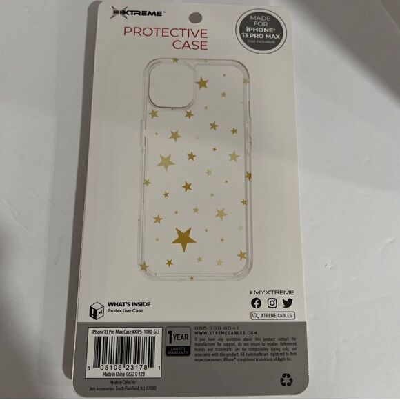 NEW Xtreme Protective Case Made For iPhone 13 PRO MAX Holiday ThemeโNIP Stars - Picture 1 of 5